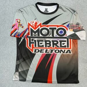 Graphika MOTO FILBRE Deltona V-Neck Short Sleeve Shirt Gray Black Men’s 2XL